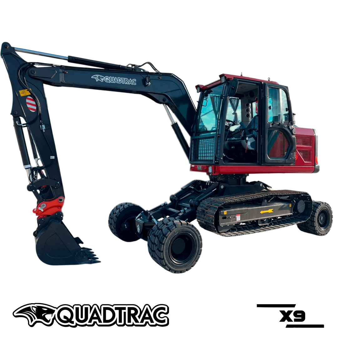 Колёсно-гусеничный экскаватор QUADTRAC X9, мощность, л.с. 48, глубина копания, мм 3572