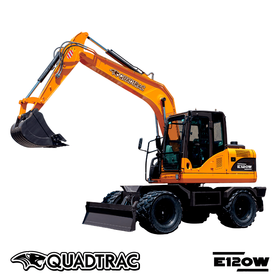 Колёсный экскаватор QUADTRAC E120W, мощность, л.с. 100, глубина копания, мм 4673