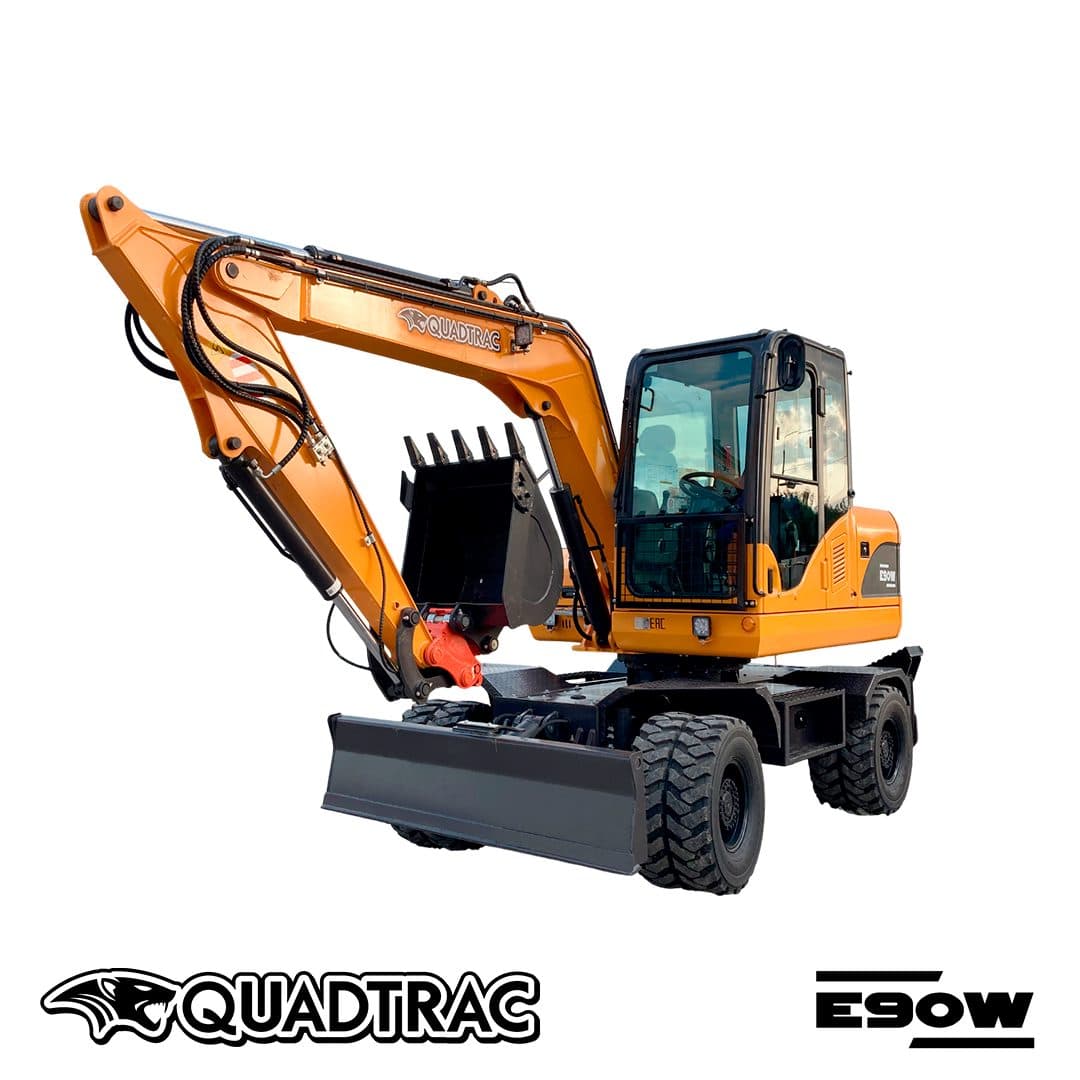 Колёсный экскаватор QUADTRAC E90W, мощность, л.с. 90, глубина копания, мм 3789