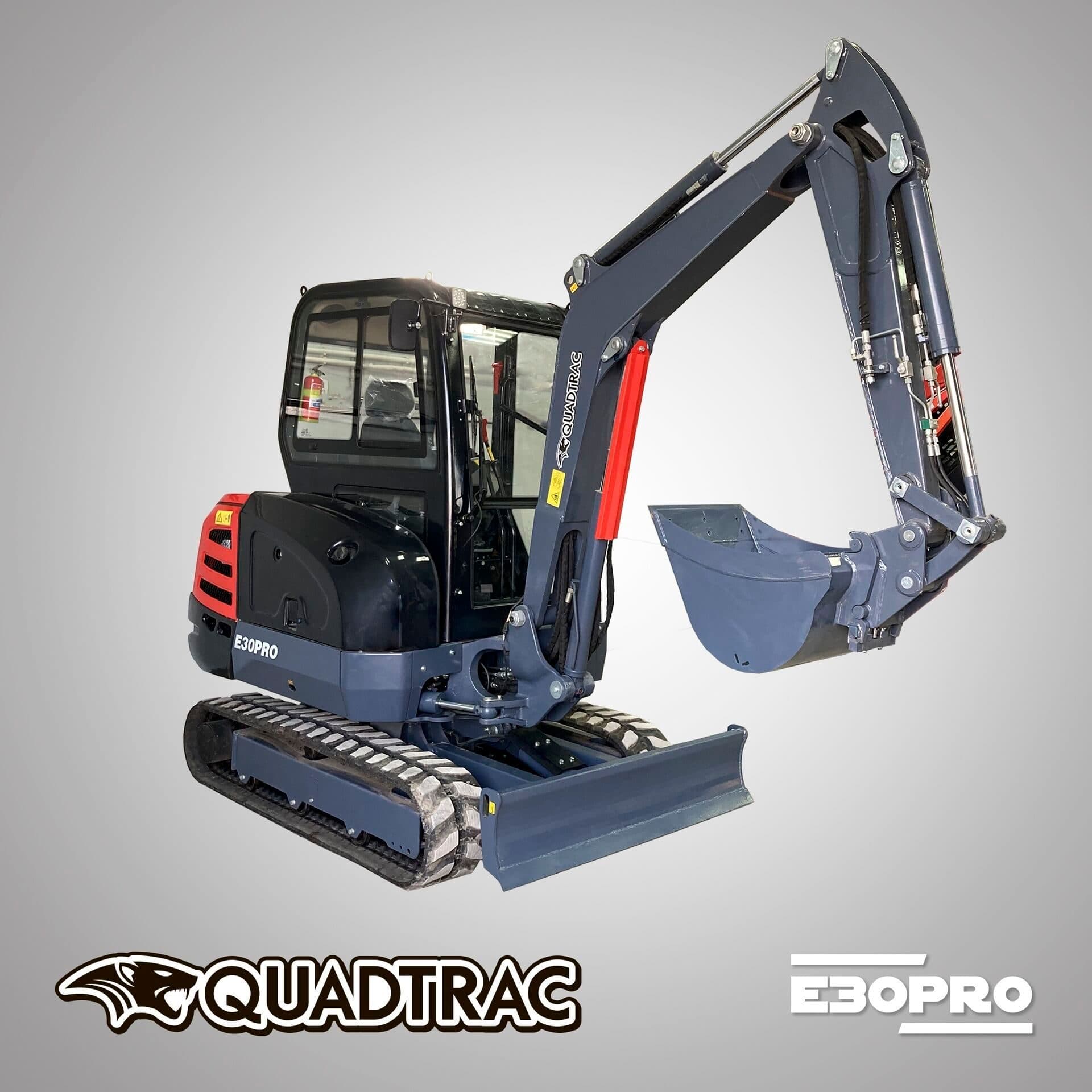 Мини-экскаватор QUADTRAC E30PRO CAB